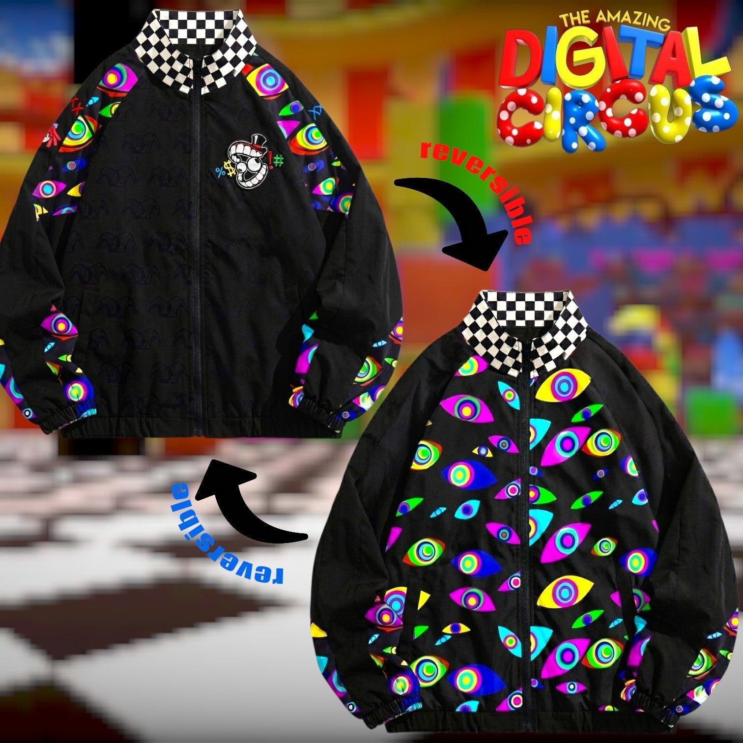 Campera reversible "the amazing digital circus"